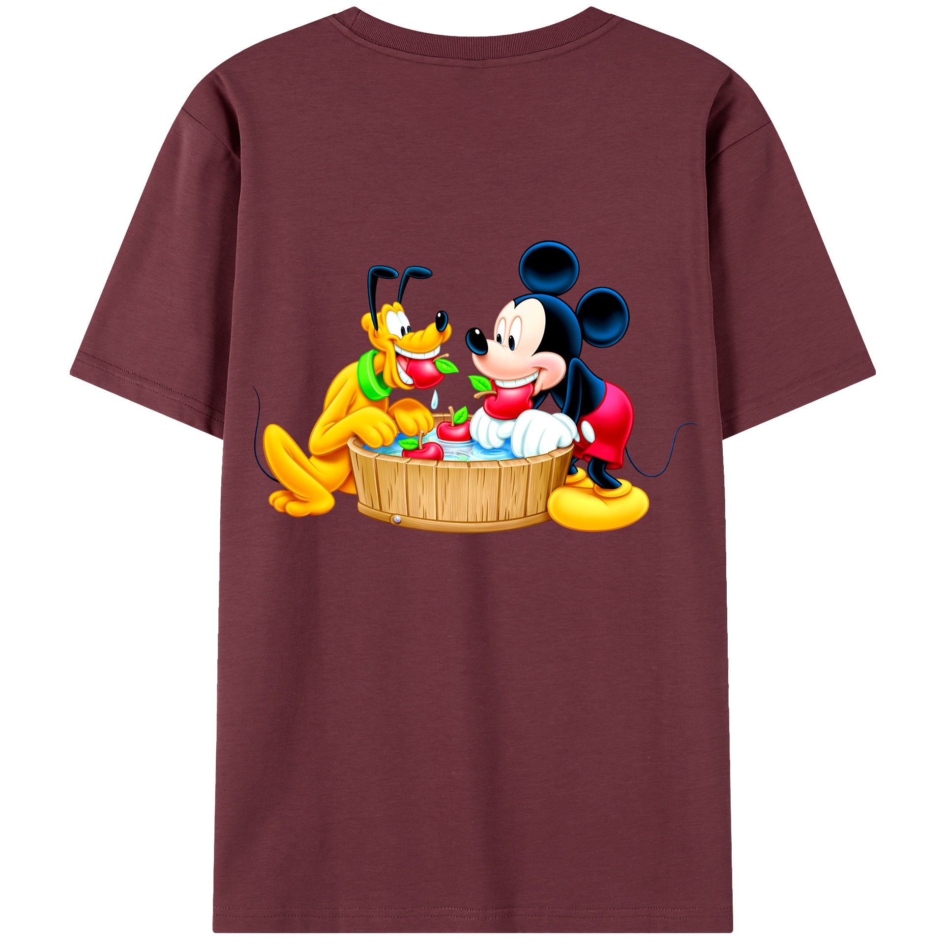 （画像用） ミッキーマウス Mickey Mouse 綿100％半袖Tシャツ（背面プリント）